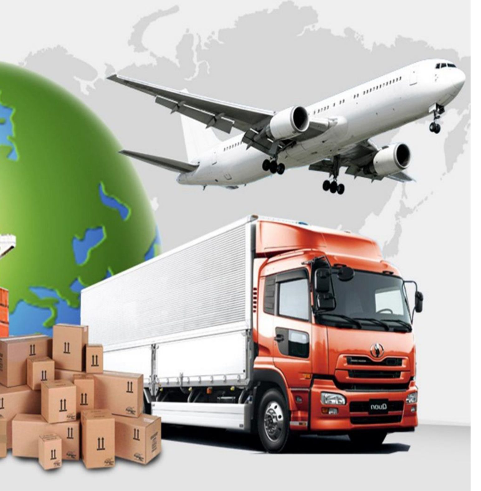Air, road and sea freight moving cargo worldwide